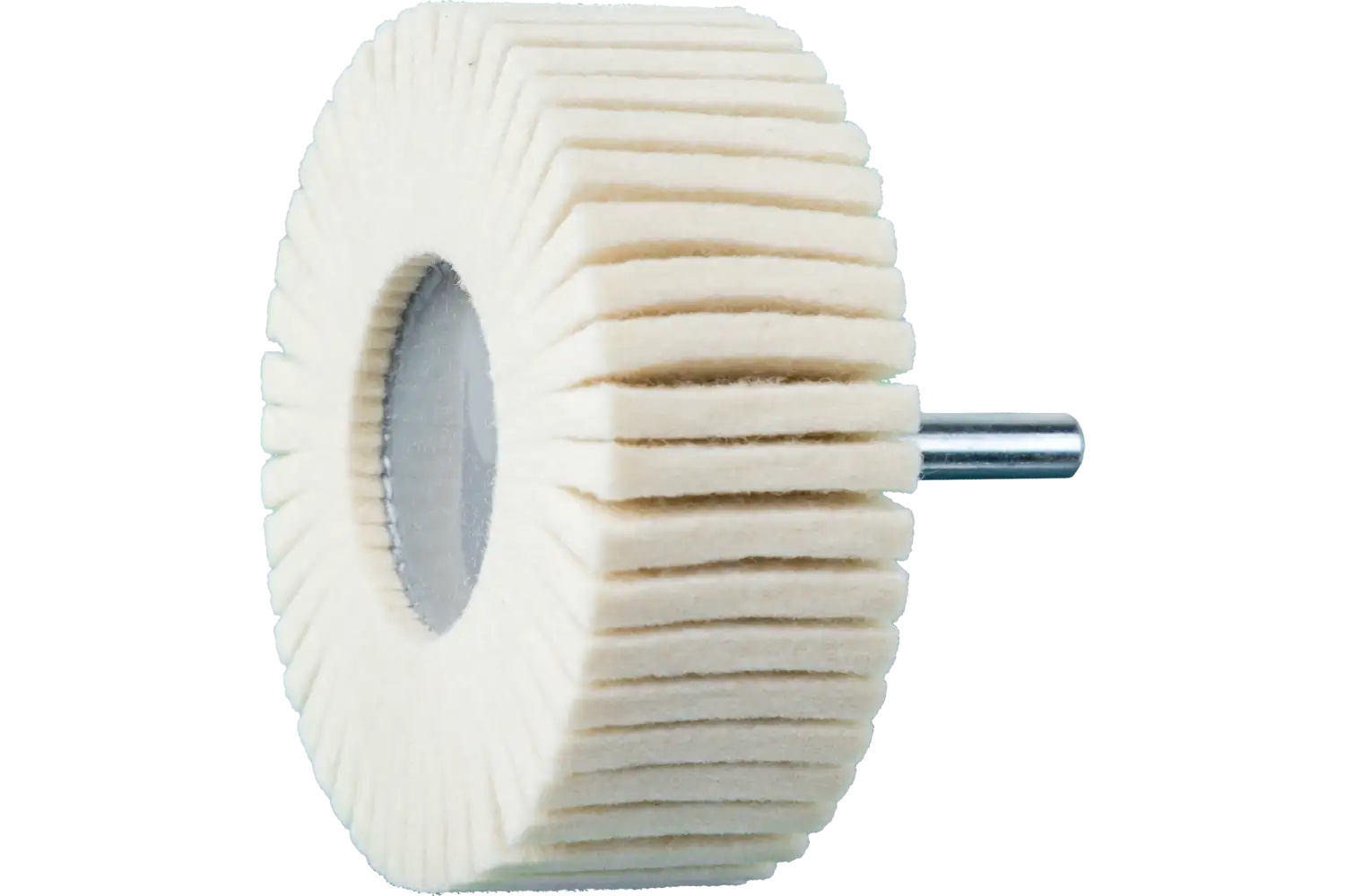 Picture of Pferd Mounted Felt Flap Wheel, 3" X 1, Soft Grade, 1/4" Shank